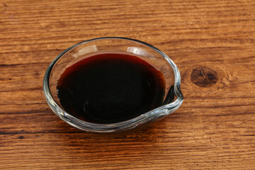 Asian soya sauce in the bowl