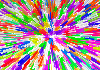 battons coloré 