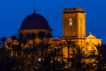 basílica de Santa Maria, 1672,  Palmeral de Elche, Patrimonio de la Humanidad por la Unesco,...