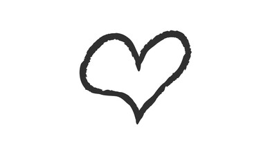 Fototapeta na wymiar Sign of a heart. Love symbol doodle. Hand drawn vector illustration.