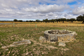 Ancient well in the Dehesa de la Luz. Pozo de las Matanzas.