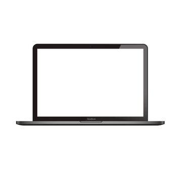 Realistic Laptop. screen Display isolate. Mockup pc. Modern laptop computer, isolated on white background. Vector EPS 10