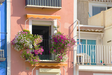 Casas de colores en Villajoyosa, España