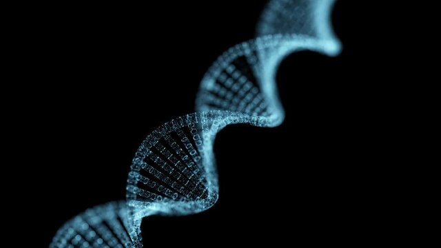 Abstract 3d DNA molecule. Medical science and chemistry biology. Gene cell background with copy space for text or logo. Concept of innovation technology design of genetics information.