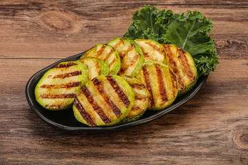 Vegan cuisine Grilled zucchini slices