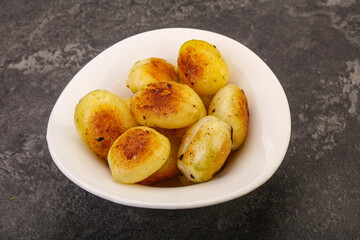 Roasted baby potato in the bowl