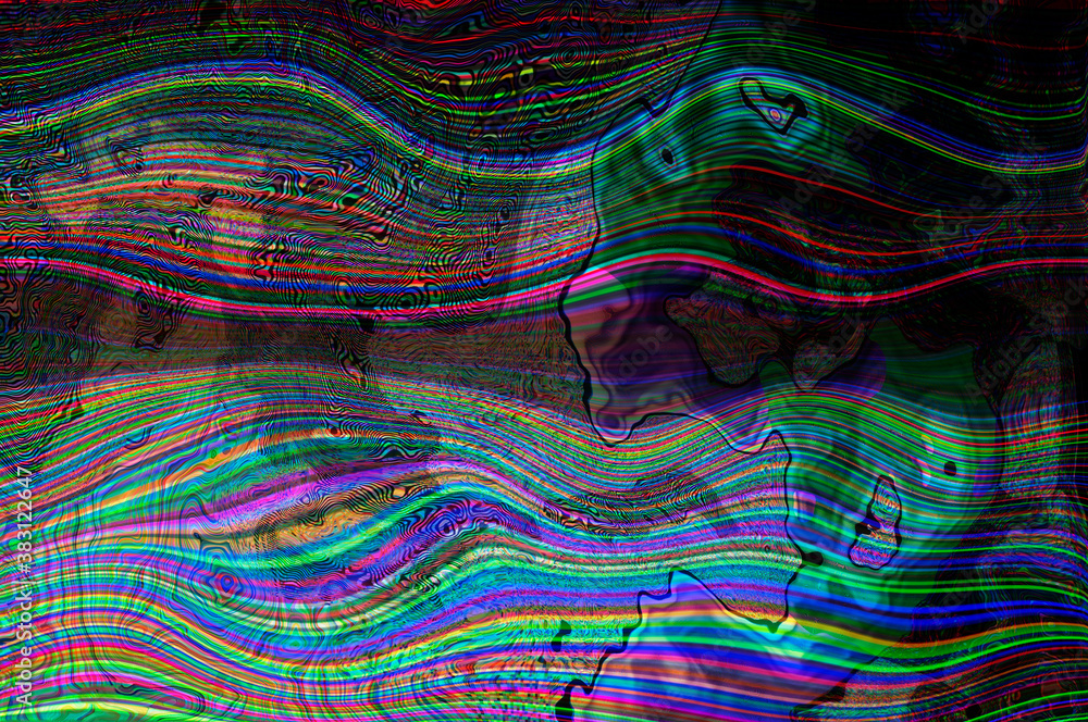 Aufkleber abstract digital wave pattern / abstract minimalistic background of a digital wave pattern.