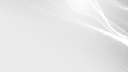 Dot white gray wave light technology texture background. Abstract big data digital concept. 3d rendering.