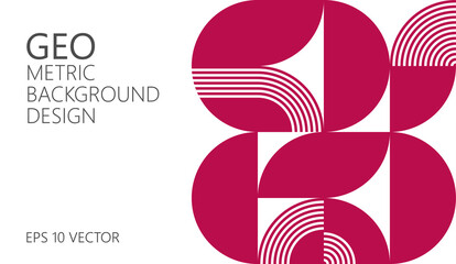 Abstract vector geometric pattern, background design in Bauhaus style, for web design, business card, invitation, poster, cover.