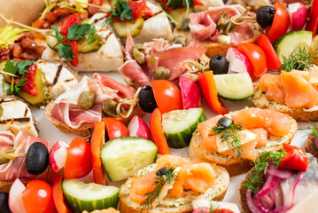 Christmas appetizers in the box
