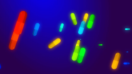 Drug prescription forpill medicine capsule pattern with blue background. Abstract healthcare technology and science medical  concept.