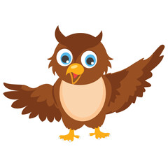Fototapeta premium An owl character icon design 