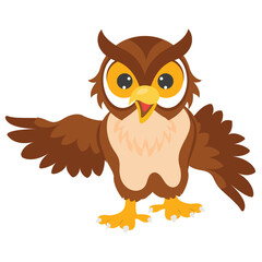 Fototapeta premium An owl character icon design 