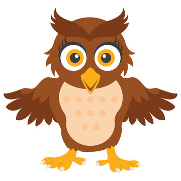 
An owl character icon design
