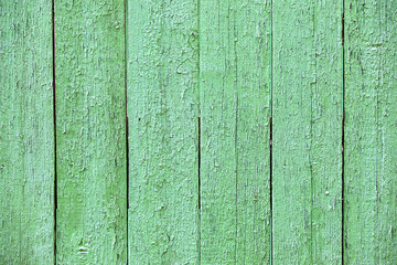 Fototapeta na wymiar green Board fence for background 