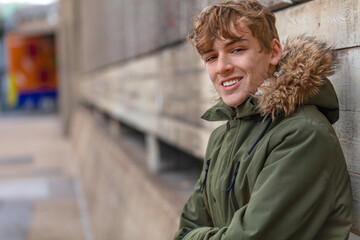Male Young Adult Teenager Outside Smiling © Darren Baker