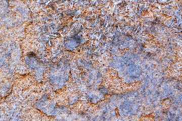 Dirty chipboard. Lumber for construction and decoration, damaged during storage