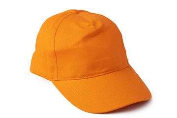 Yellow Baseball cap isolated on white background