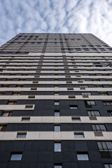 Modern architecture lines of high-rise building