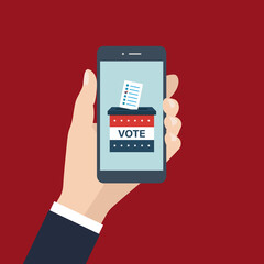 Voting concept. Presidential election. Vector illustration in flat style.
