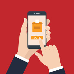 Voting concept. Presidential election. Vector illustration in flat style.
