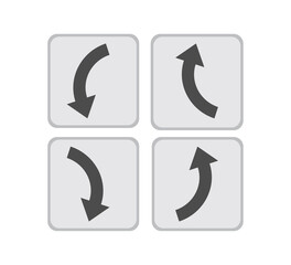 set of icons pointer arrows 3d vector illustration isolated