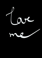 Love me calligraphy is perfect for greeting cards