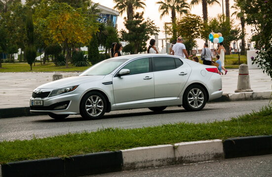 Batumi. Georgia - September 30, 2020: Kia Optima on the streets of Batumi