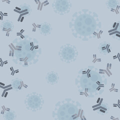 Background concept antibody immune system concept vector