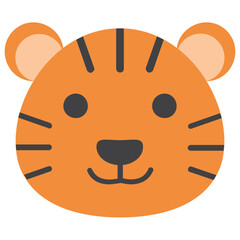 

A wild animal, tiger face
