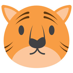 

A wild animal, tiger face
