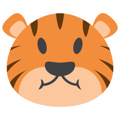 

A wild animal, tiger face
