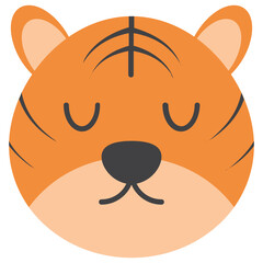 

A wild animal, tiger face
