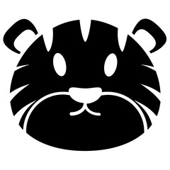 

A wild animal, tiger face
