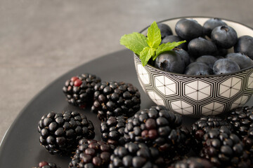 blackberries and blueberries 