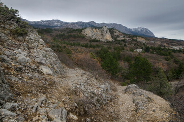 View of the Crimean mountains near Simeiz
