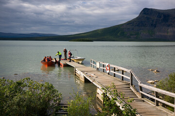 boat on the lake in sweden