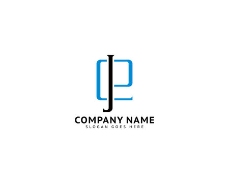 Initial Letter CJP Logo Template Design