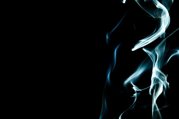 Smoke on black background