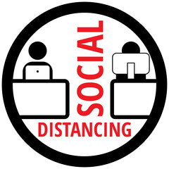 Keep social distance between workplace colleagues
