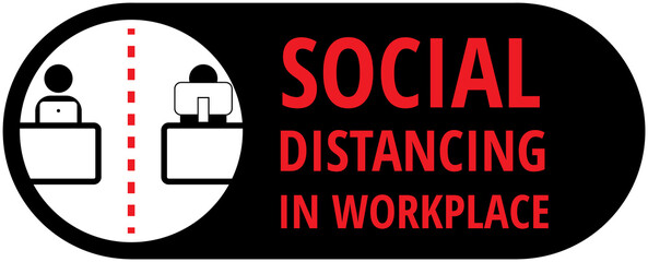 Keep social distance between workplace colleagues during covid-19 virus pandemic time