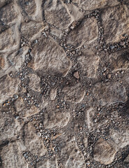 Stone path with small stones, nature and Czech Republic