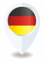 Flag of Germany, location icon for Multipurpose. Federal Republic of Germany