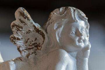 Plaster figurine of a white angel