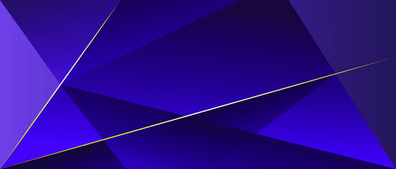 Fototapeta premium Vector. EPS 10. Abstract dark purple geometric vector background for cover design, poster, advertising. Gold line.
