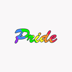 Obraz premium Pride word Rainbow LGBT 