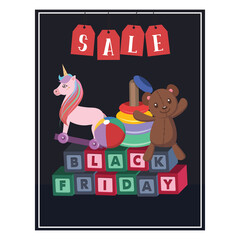 Black Friday sale flyer for kid toys