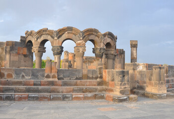 Ruins of the Zvartnots temple. Armenia