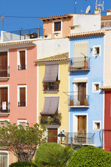 Casas de colores en Villajoyosa, España