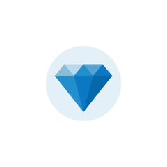 Diamond icon. Flat illustration of diamond vector icon for web